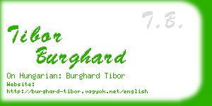 tibor burghard business card